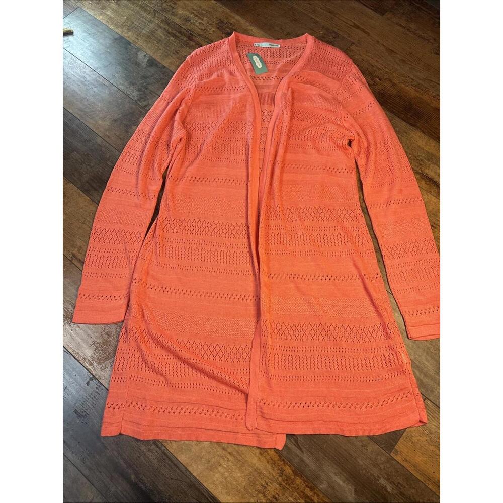 Women's Long Sleeve Cardigan Sweater Size Extra Large Color, Coral